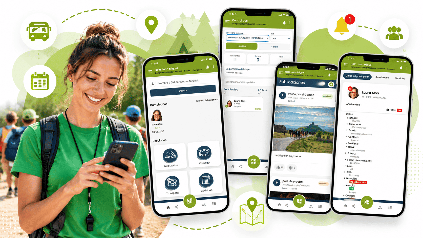 App para monitores de campamentos Escaner QR